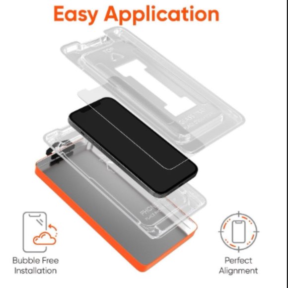 Onn. Clear Glass Screen Protector iphone12… - Picture 5 of 6